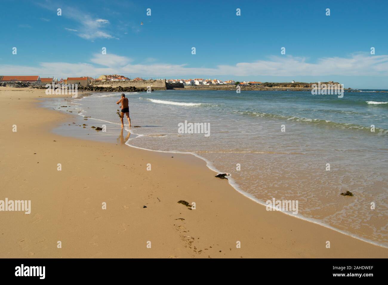 Gamboa Strand Peniche Portugal Estremadura Stockfoto