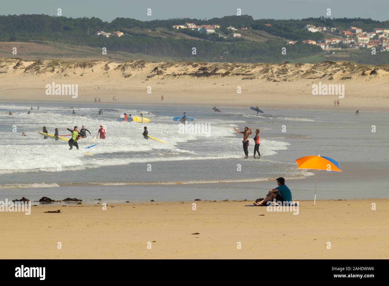 Gamboa Strand Peniche Portugal Estremadura Stockfoto