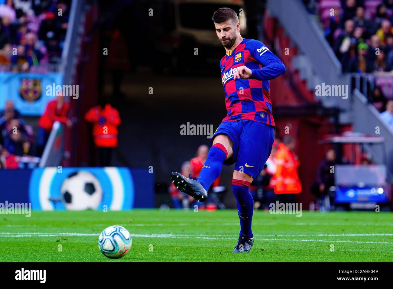 Barcelona Dez 21 Gerard Pique Spielt In Der Liga Match Zwischen