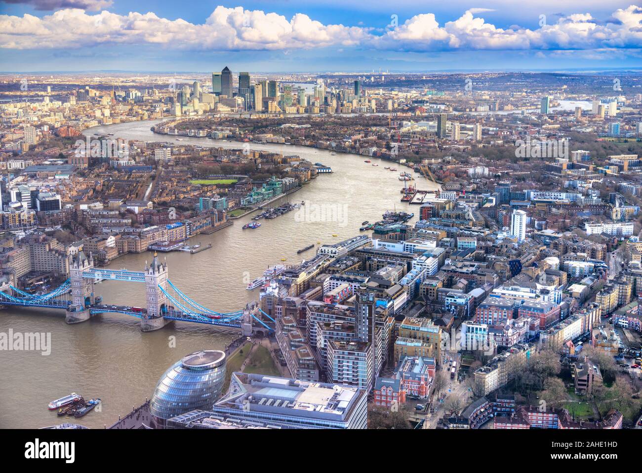 Sonnenuntergang über London, Blick von der Shard. London, UK Stockfoto