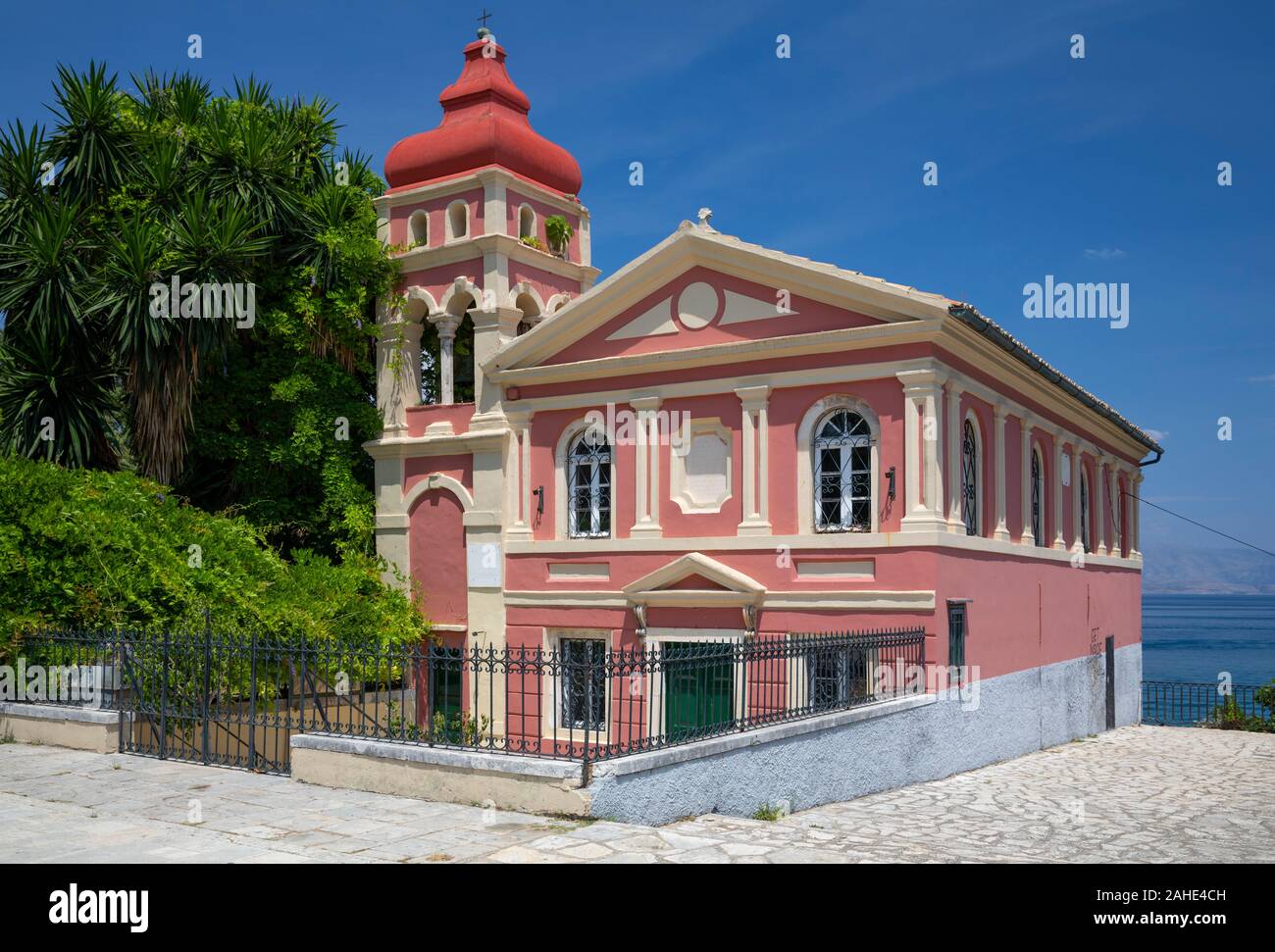 Panagia Mandrakina (Jungfrau Maria) Kirche, Korfu-Stadt, Griechenland Stockfoto