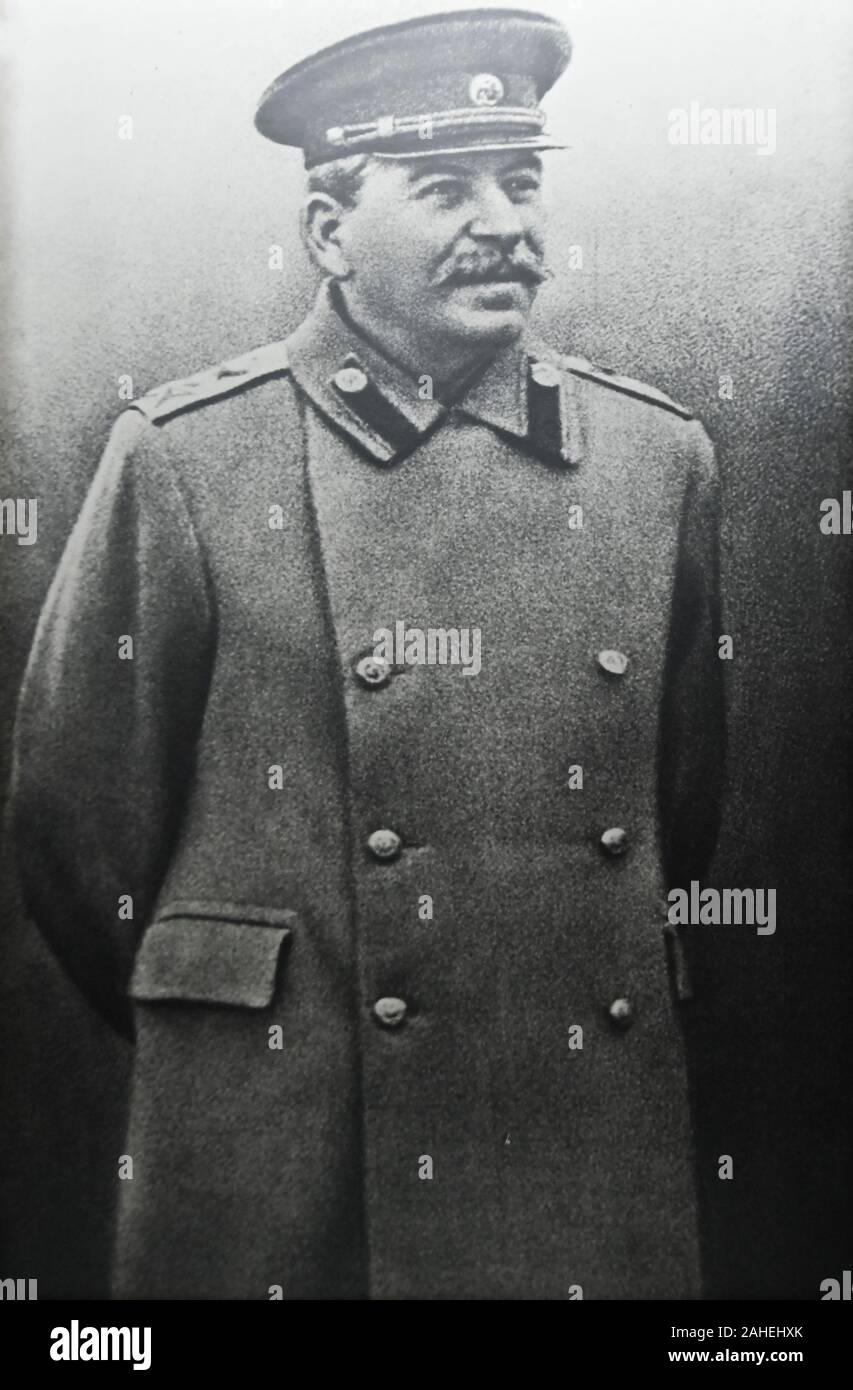 Sowjetische Staatschef Josef Stalin Stockfoto