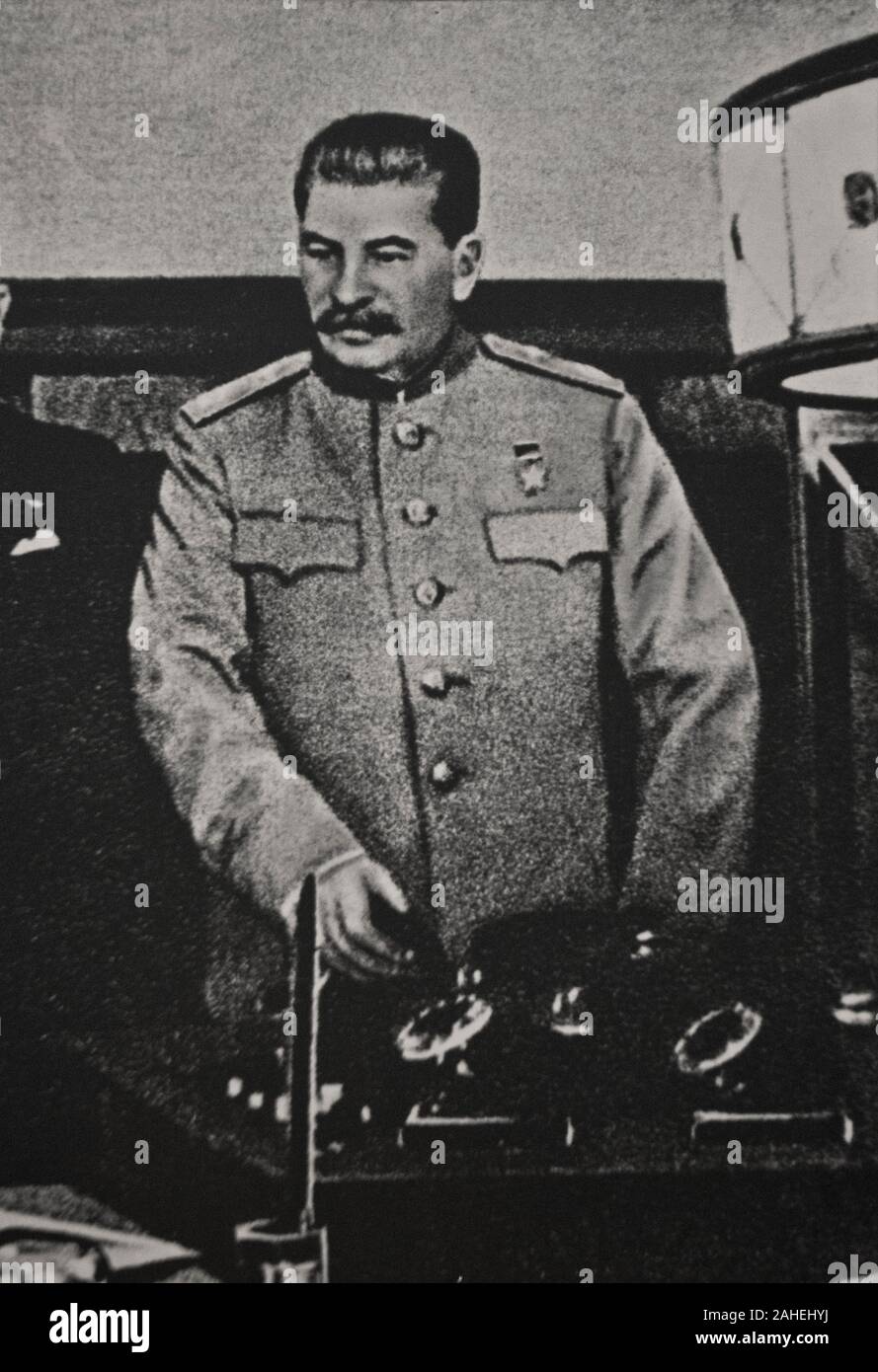 Sowjetische Staatschef Josef Stalin Stockfoto