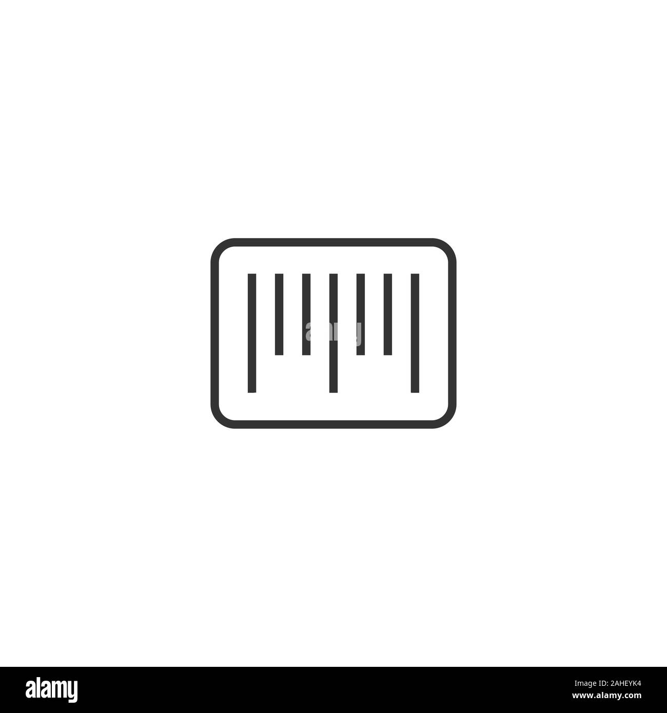 Barcode Symbol im flachen Stil. Produkt distribution Vector Illustration auf weißem Hintergrund isoliert. Bar code Business Konzept. Stock Vektor