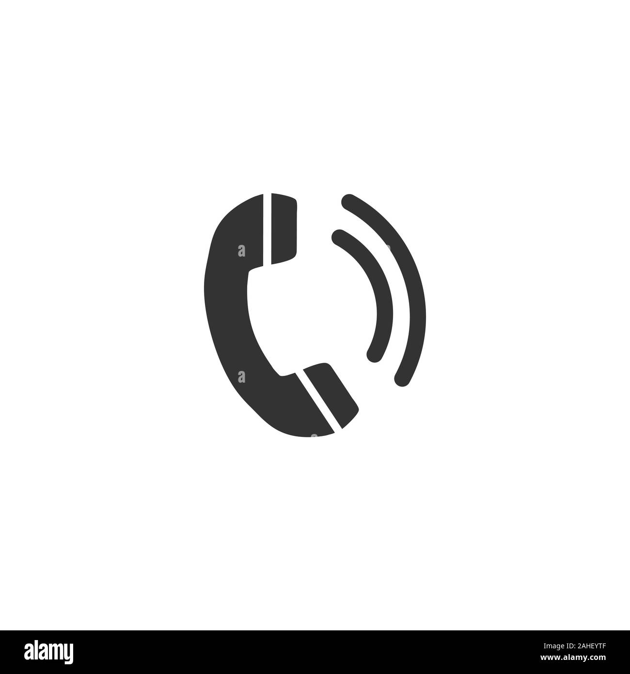 Auf das Symbol "Telefon" in flachen Stil. Telefon call Vector Illustration auf weißem Hintergrund isoliert. Mobile hotline Business Konzept. Stock Vektor