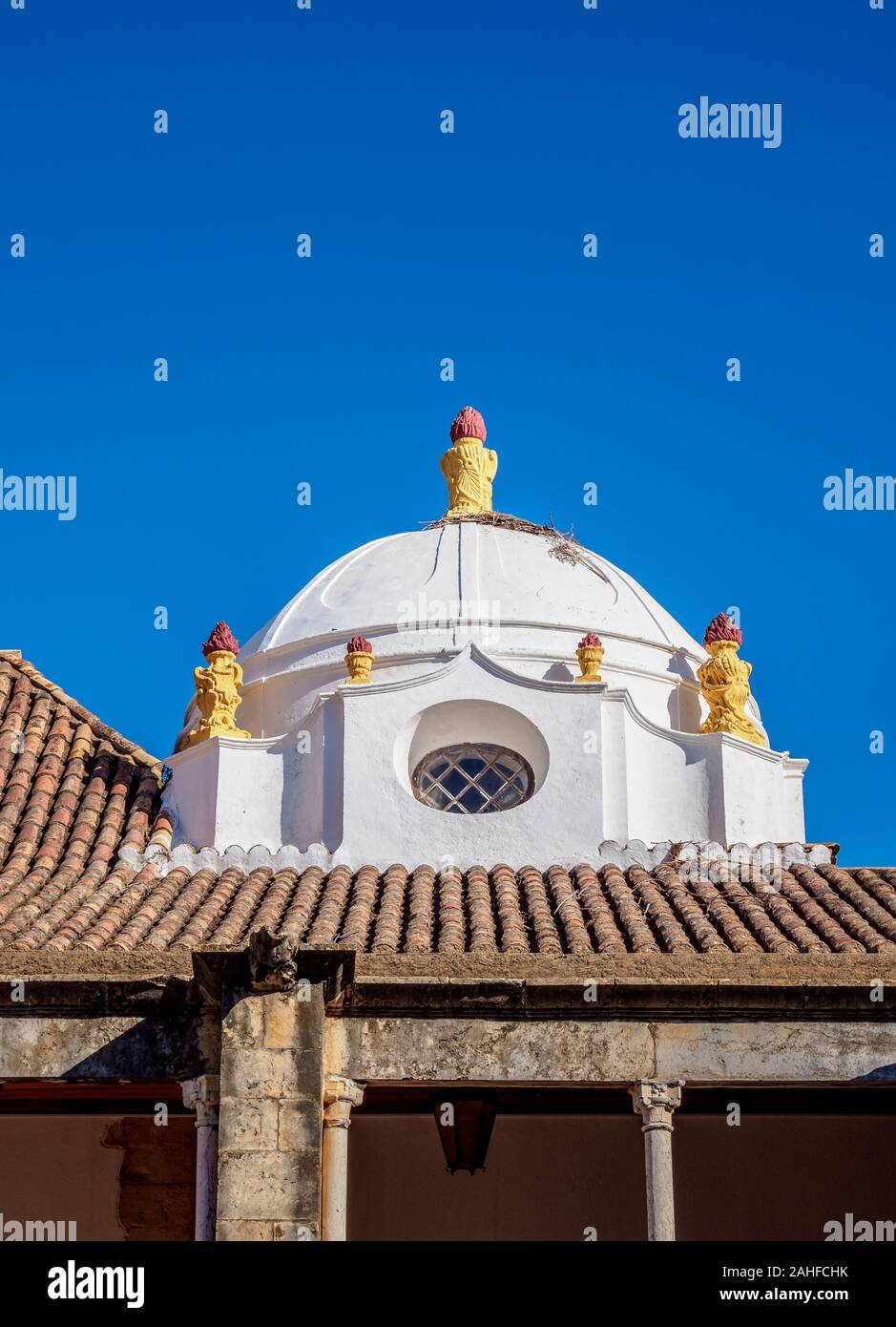 Kloster Nossa Senhora da Assuncao, Detailansicht, Faro, Algarve, Portugal Stockfoto