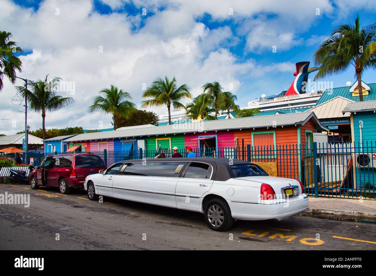 Stretchlimo in Nassau Cruise Port Stockfoto