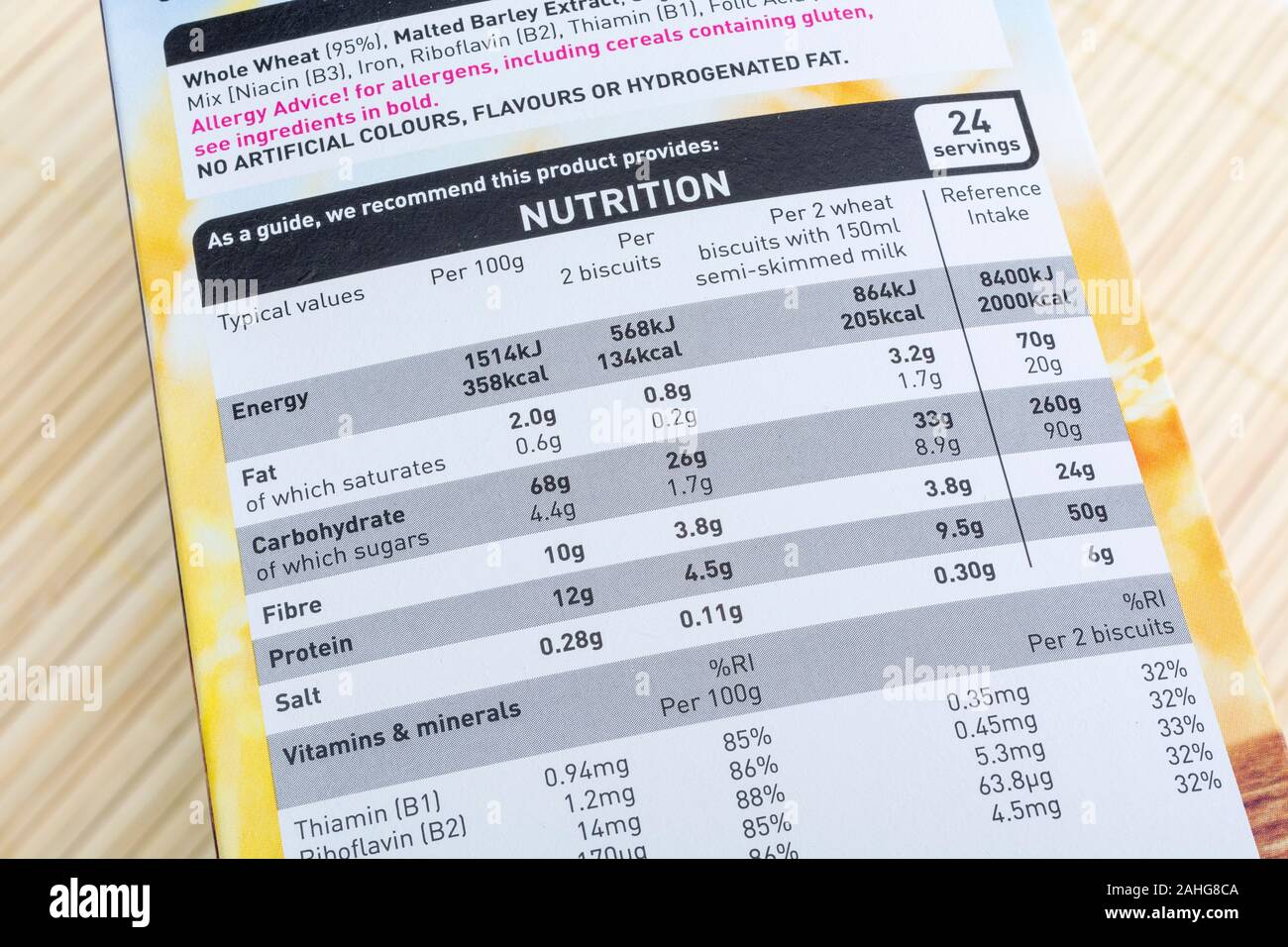 Asda Eigenmarken Vollkorn Cornflakes Kekse In Card". Für  Lebensmittelzutaten, Etiketten, Lebensmittelkennzeichnung, Lebensmittel  Fakten, Allergie Beratung, Lebensmittelverpackungen Stockfotografie - Alamy