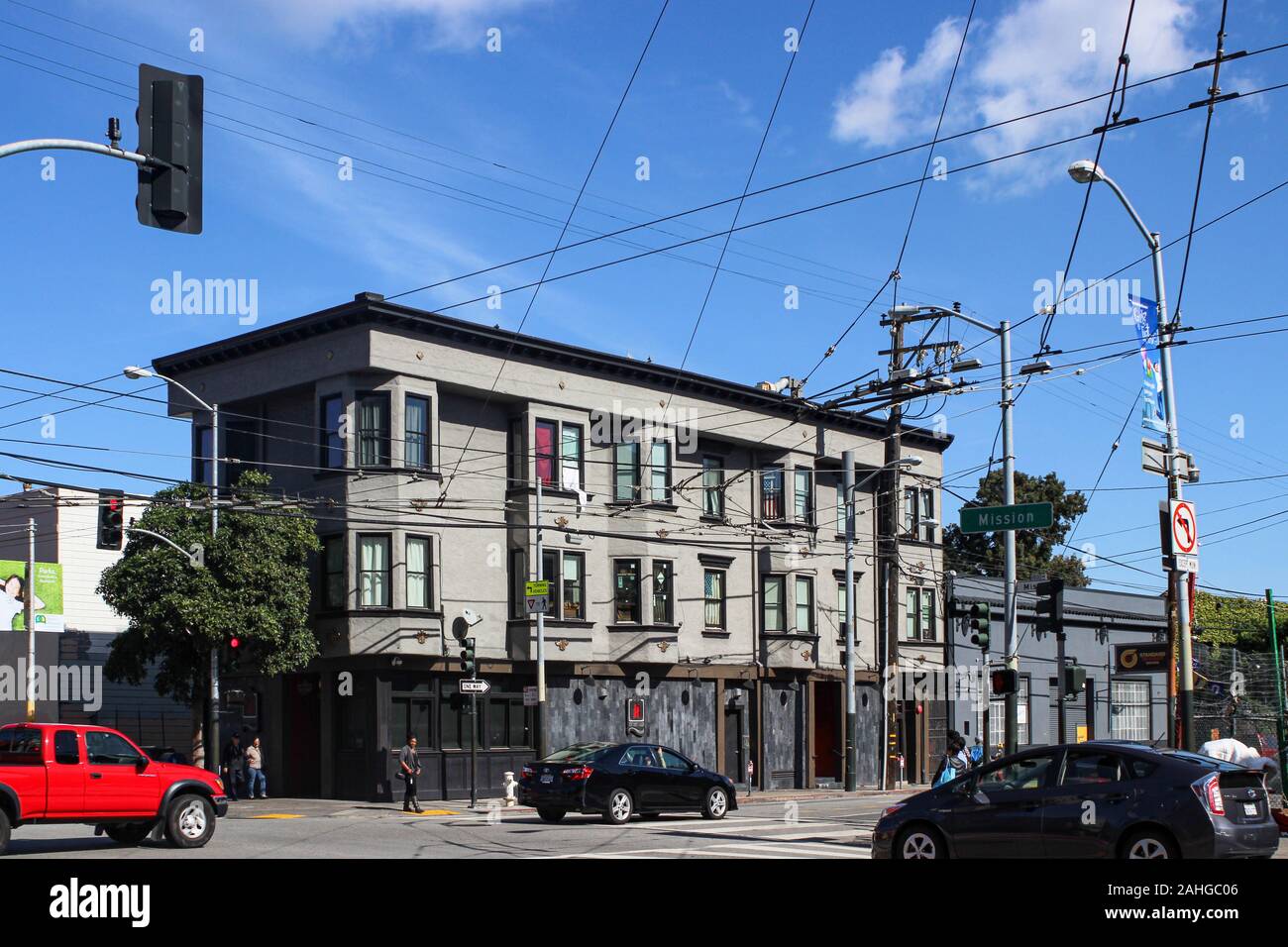 Wohnhaus in der Mission District von San Francisco, Vereinigte Staaten von Amerika Stockfoto