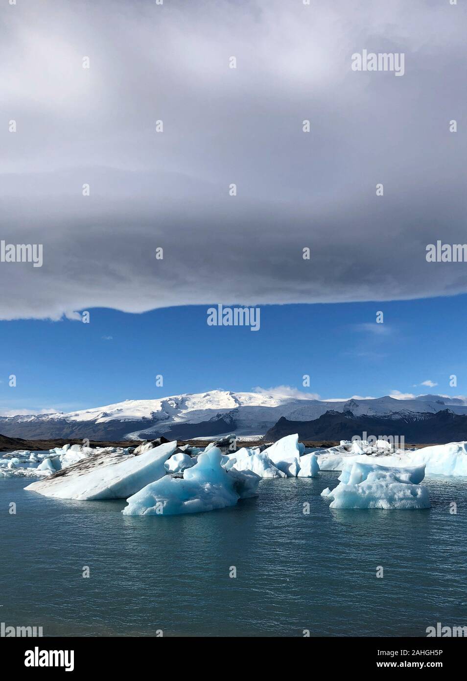 Gletscherlagune Jokulsarlon in Island Stockfoto