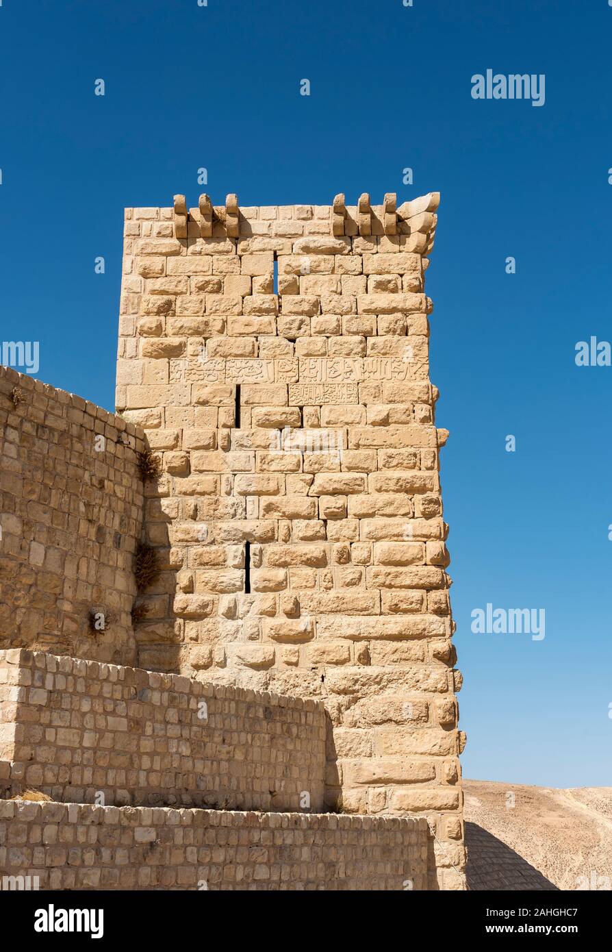 Krak de Montreal Crusader Castle, Shoubak, Jordanien Stockfoto