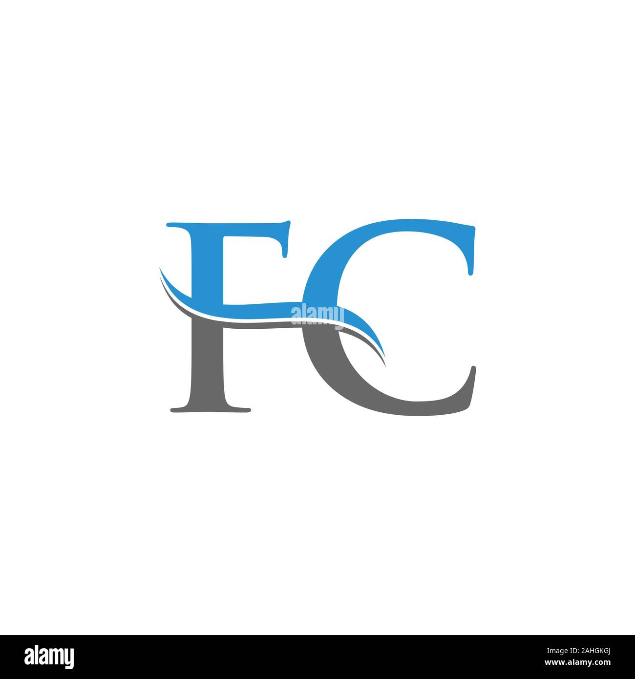 FC schreiben Typ Logo Design vector Template. Zusammenfassung Schreiben FC Logo Design Stock Vektor