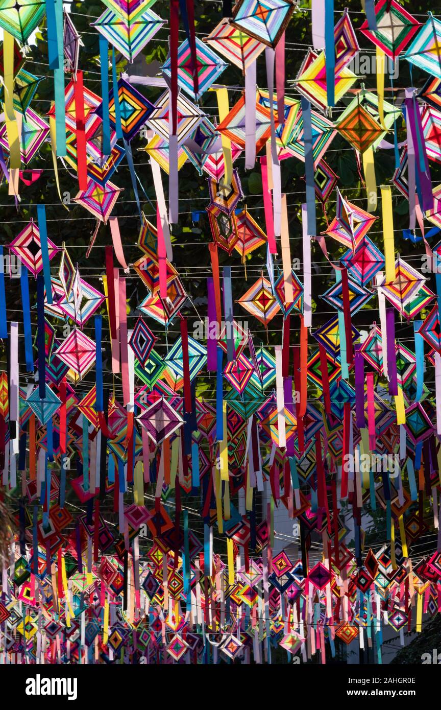 Straße Dekorationen in Sayulita, Riviera Nayarit, Mexiko Stockfoto