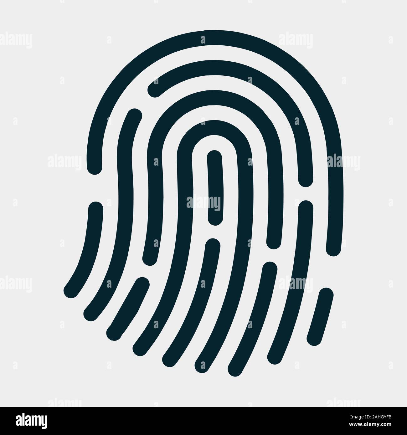 Symbol Fingerabdruck isoliert Vector Illustration Stock Vektor