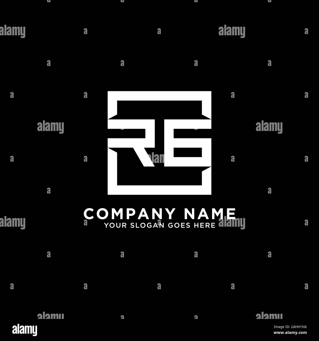 RG quadratische Logo Designs, modernes Logo Vorlage Stock Vektor