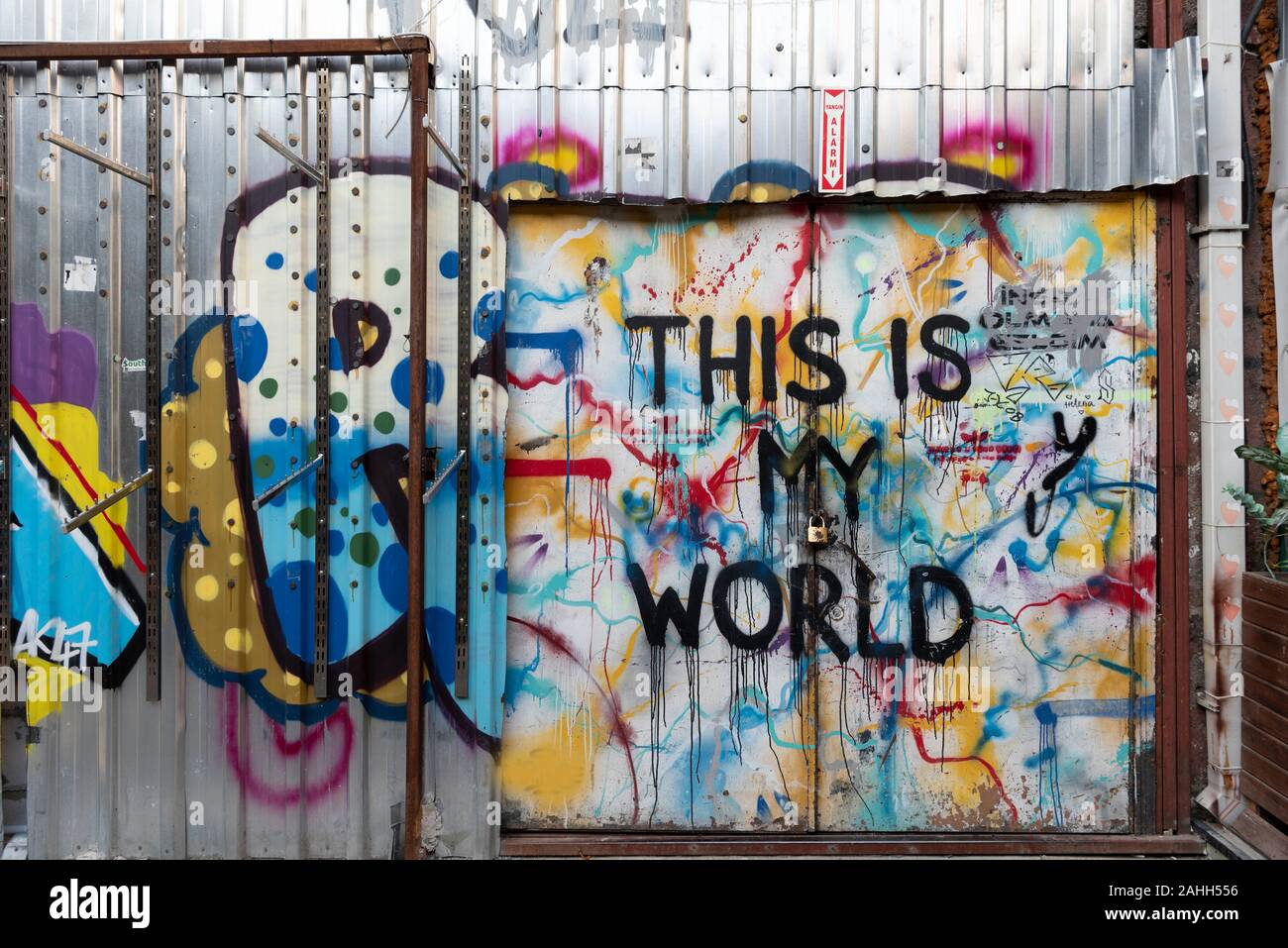 Istanbul Street Art Wandmalerei Stockfoto