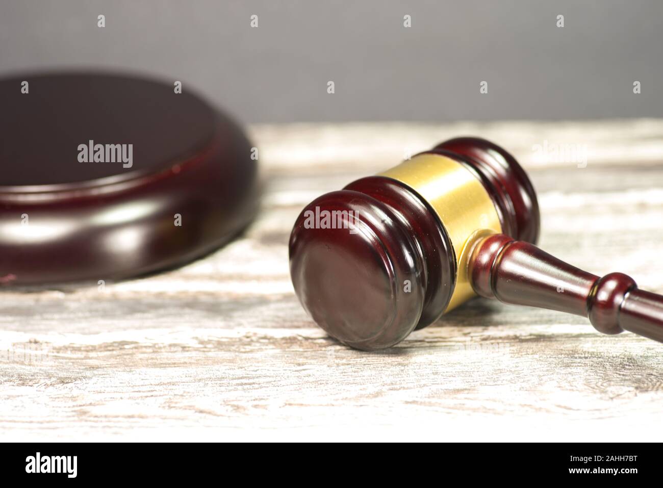 Ein Richter Hammer Stockfoto