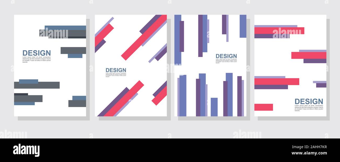 Plakat Vorlagen mit abstrakten Formen. Material, einfaches und modernes Design. Kunst für eine 4 deckt, Flyer, Banner, dekoriert, Broschüre und Poster. Stock Vektor