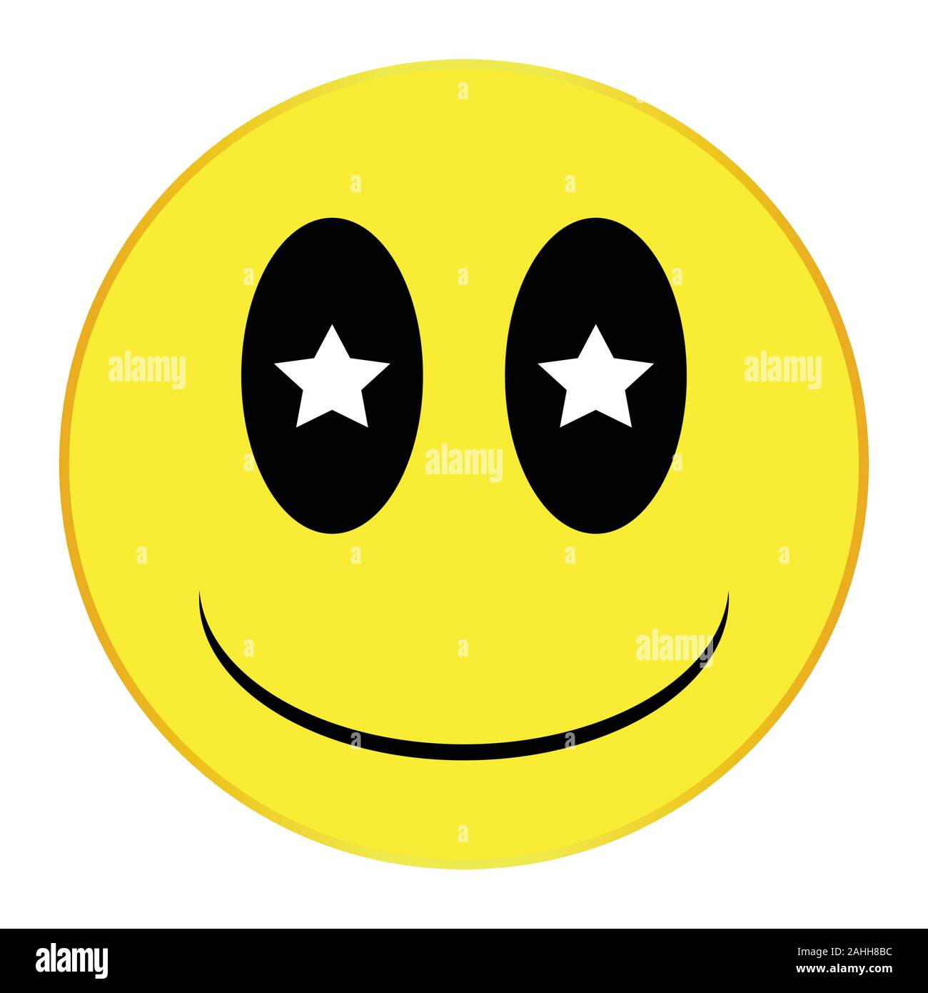 Einen Star getroffen Lächeln Gesicht Taste auf einem weissem Hintergrund Stock Vektor