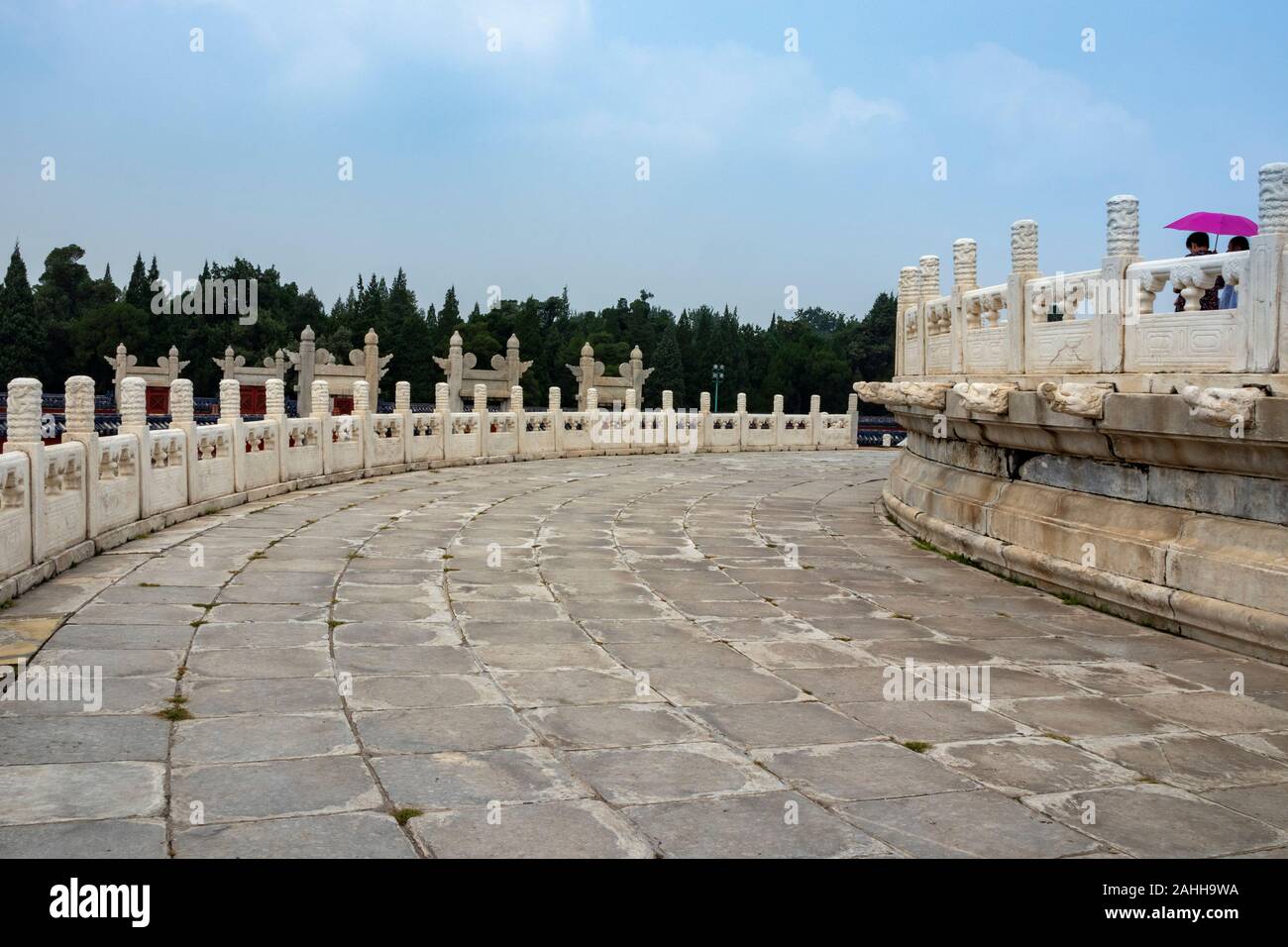 Steinterrasse, Die Kaiserlichen Gewölbe des Himmels, der Tempel des Himmels, Peking, China Stockfoto