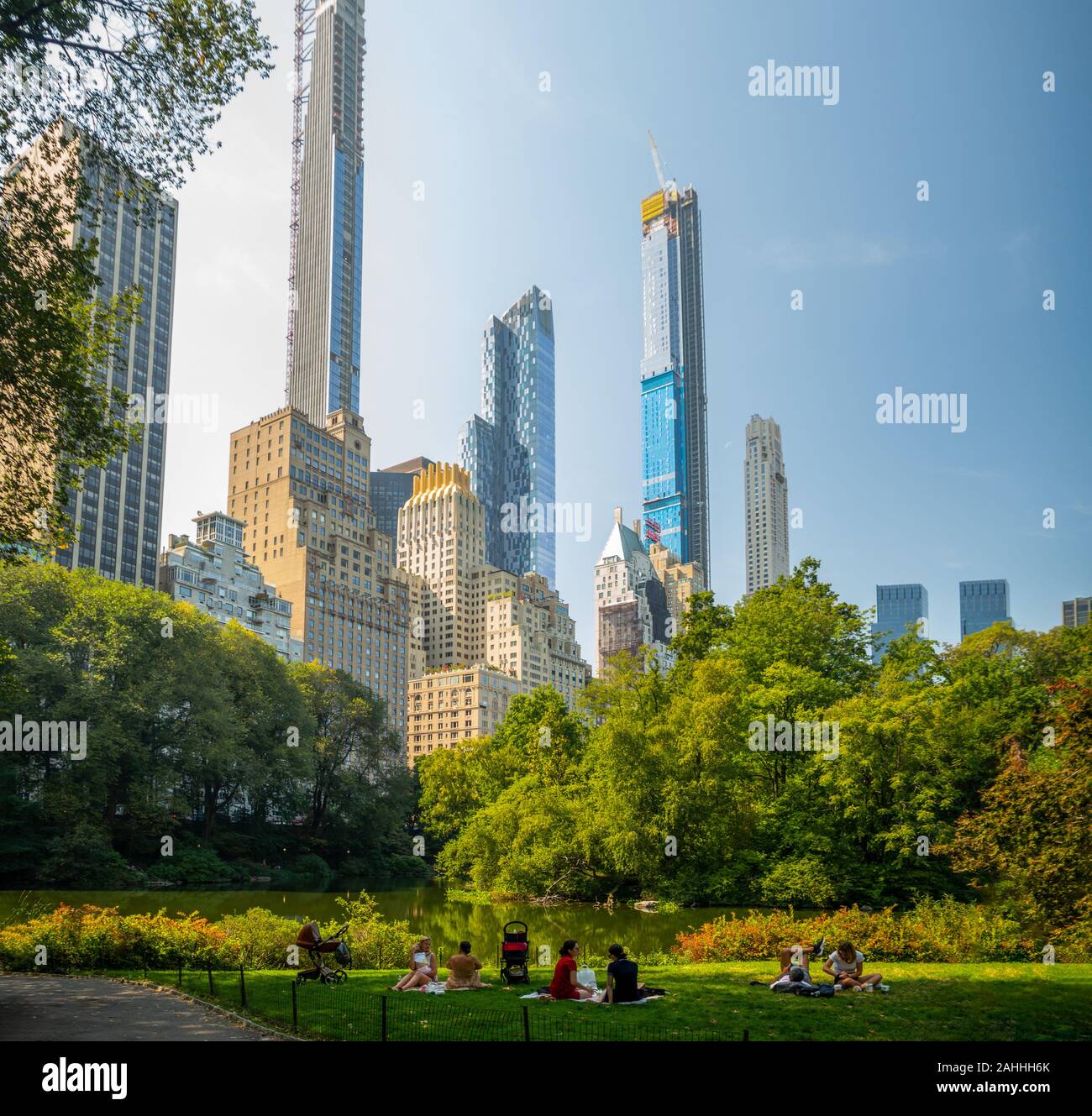 Manhattan, New York City, USA: [Central Park, Manhattan, Bethesda mall Brunnen Panorama] Stockfoto