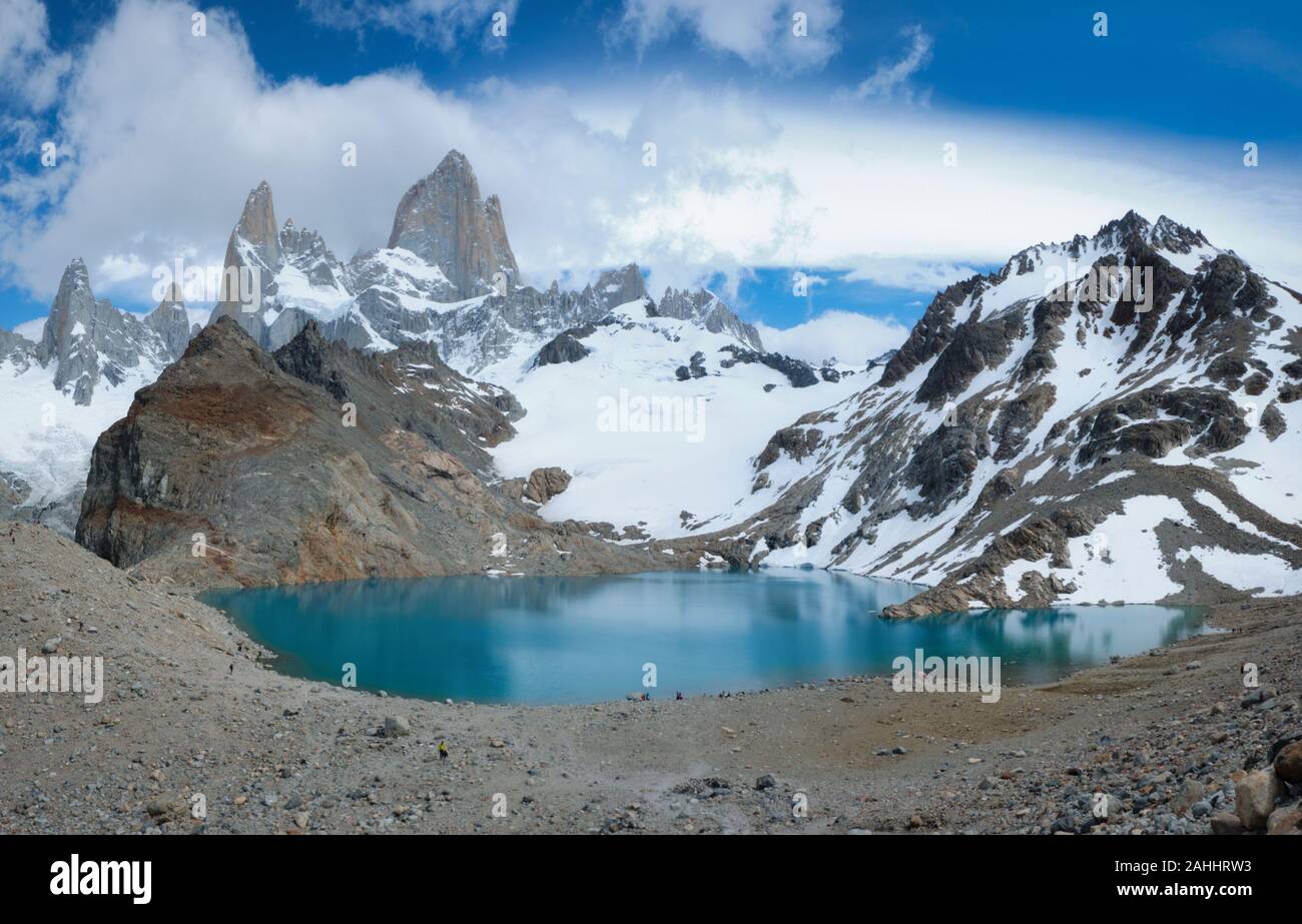 Laguna de Los Tres, El Chaltén, Patagonien, Argentinien Stockfoto