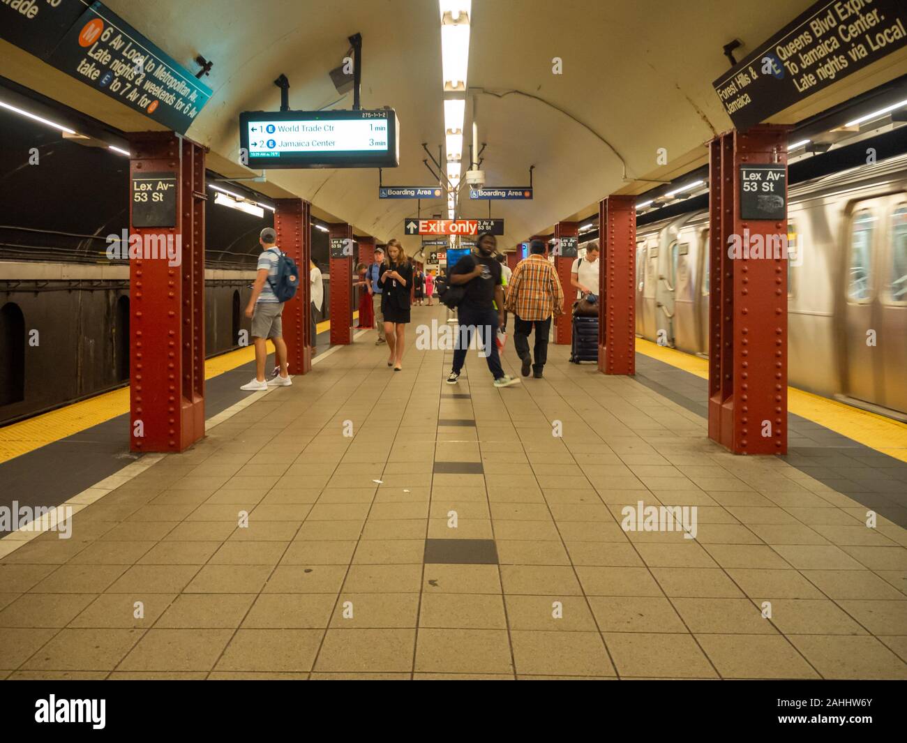 Manhattan, Brooklyn, New York, Vereinigte Staaten von Amerika [U-Bahn, U-Bahn-Station der öffentlichen Verkehrsmittel] Stockfoto