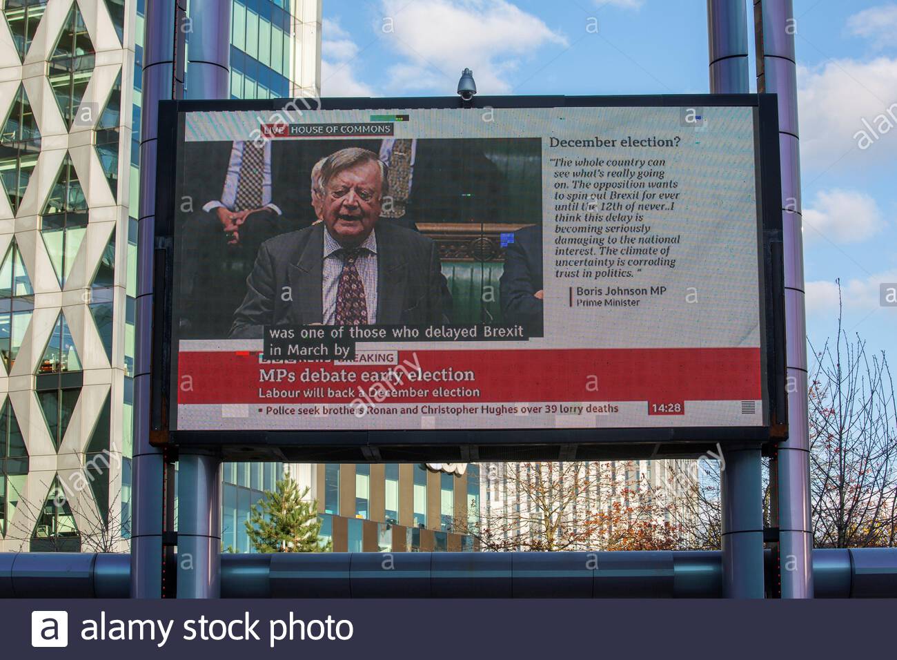 Kenneth Clarke Rede im Unterhaus, kurz vor der Pensionierung Stockfoto