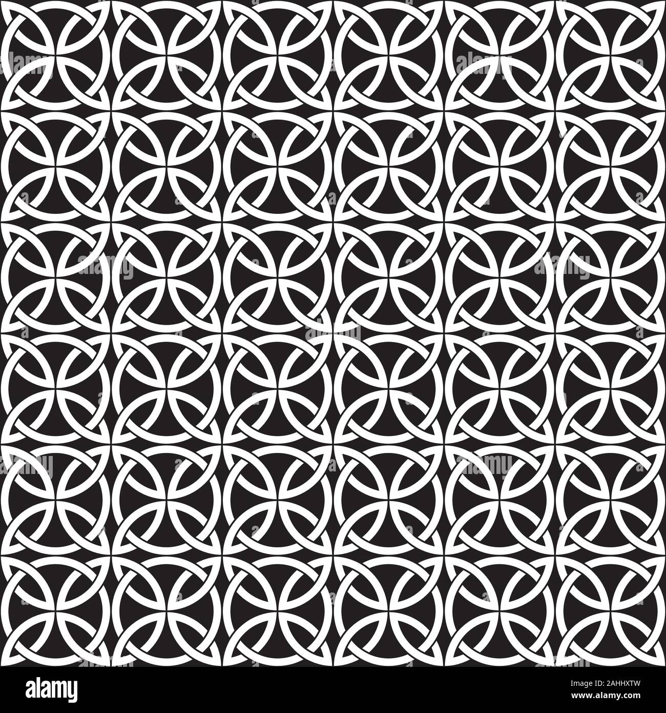 Celtic nahtlose Muster, geometrische schwarz-weißen Muster, keltische Vektor ornament Stock Vektor