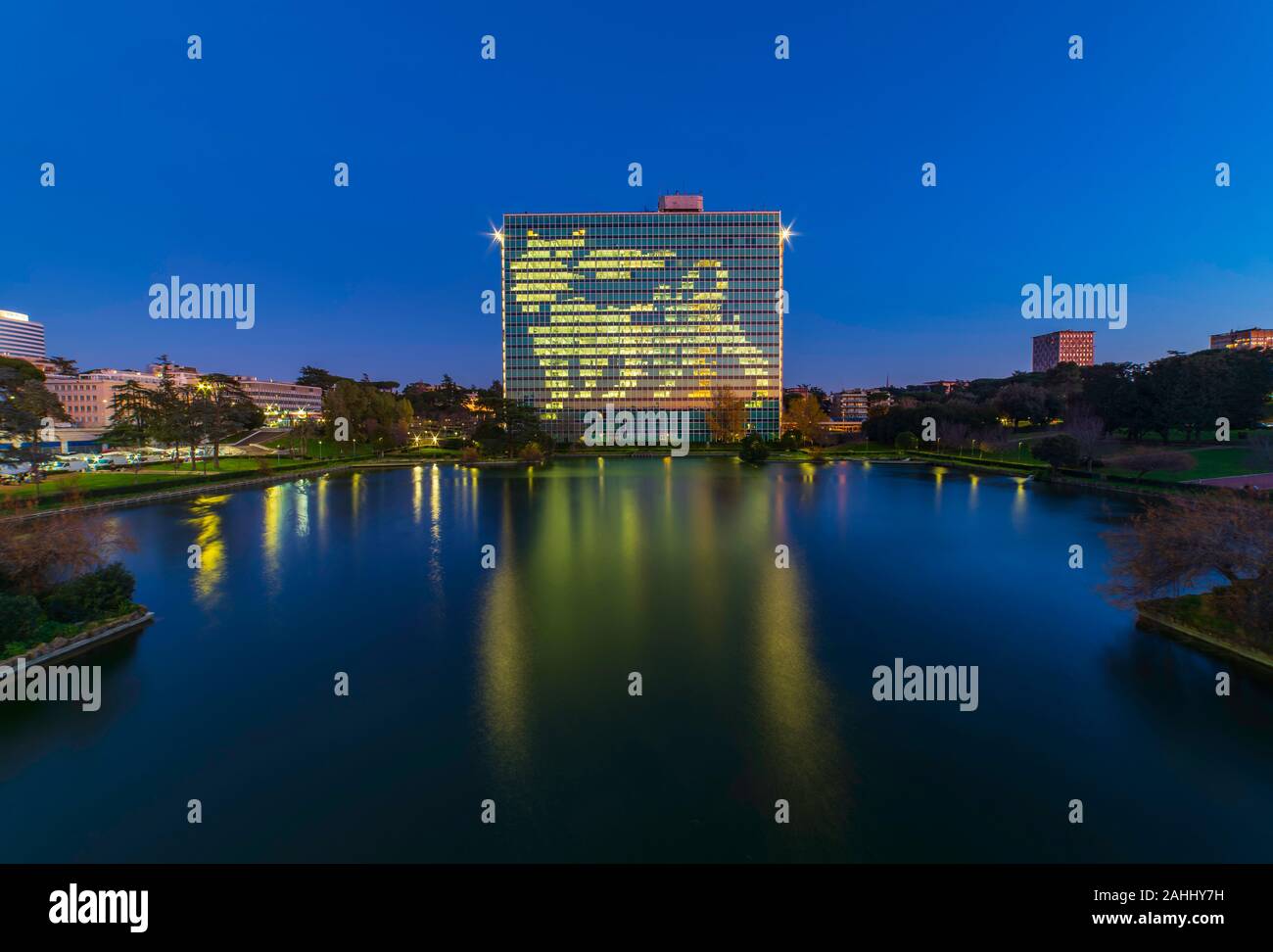 ENI Hauptsitz in Rom Stockfoto