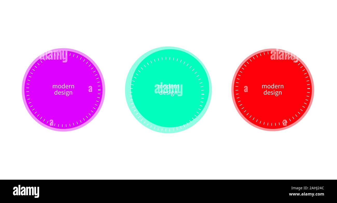 Runden Rahmen, der Farbe moderne Grenzen gesetzt, abstrakt vector Kreise Stock Vektor