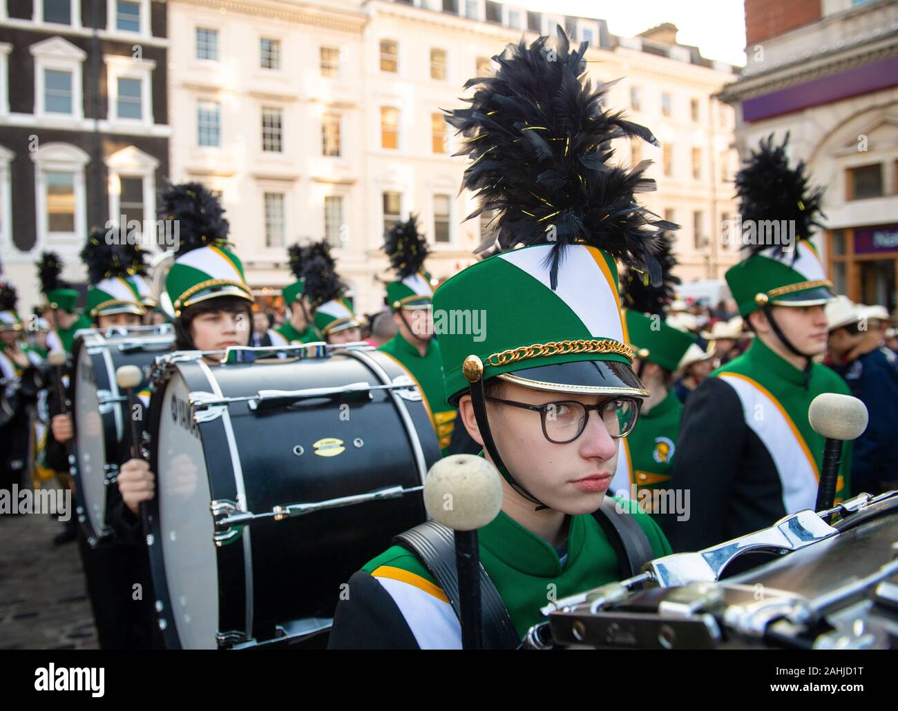 Mitglieder der glenbrook north high school spartan marching band Fotos