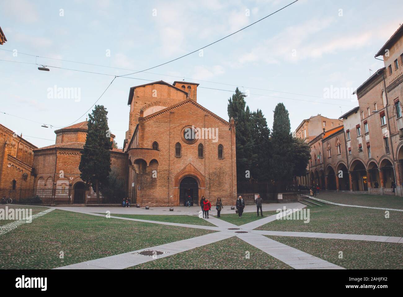 Das historische Zentrum von Bologna Stockfoto