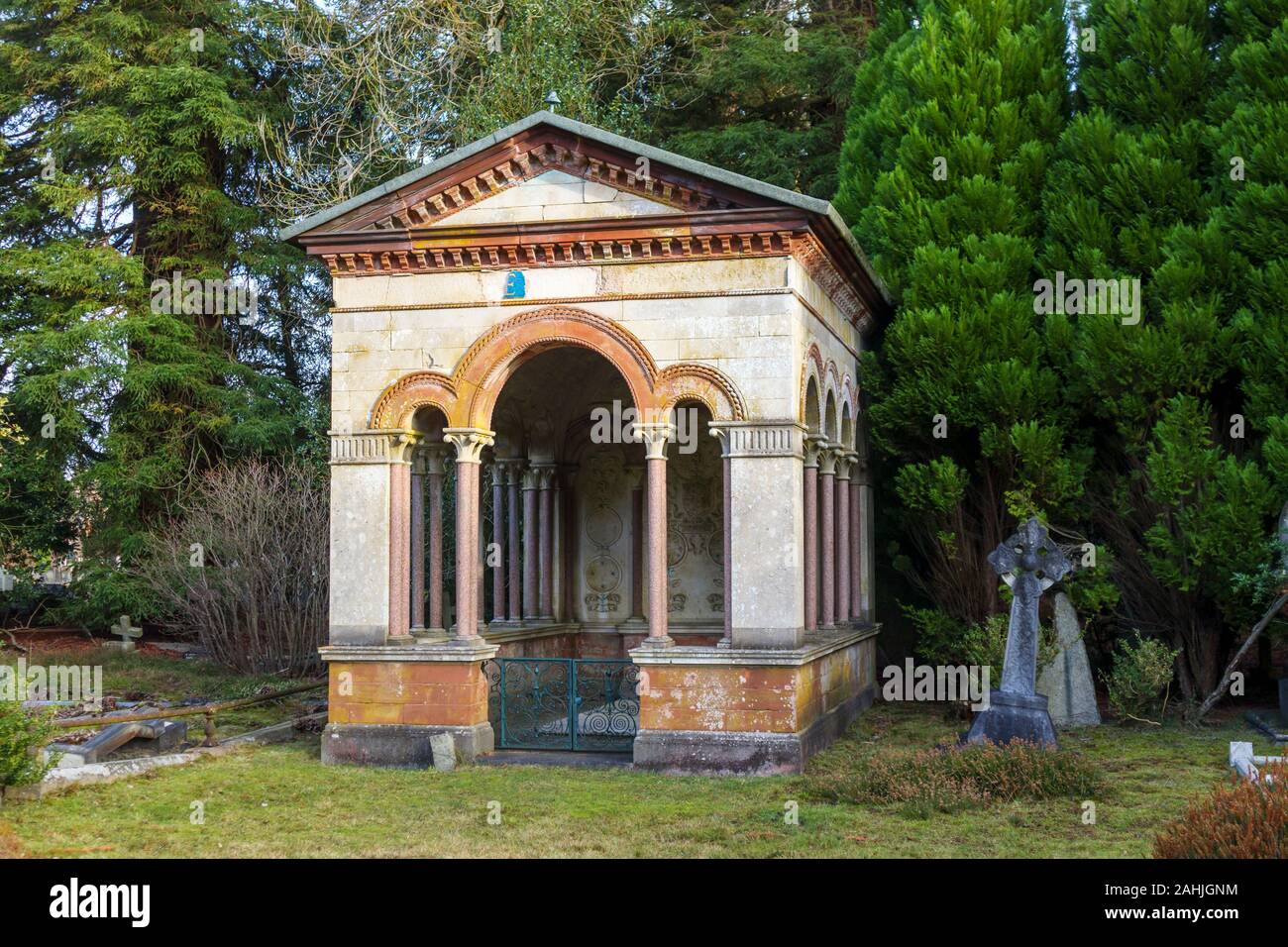 Mausoleum von Sir William Richard Drake im Süden Friedhof, Brookwood Friedhof, Friedhof verblasst, Brookwood, in der Nähe von Woking, Surrey, Südosten, England, Grossbritannien Stockfoto