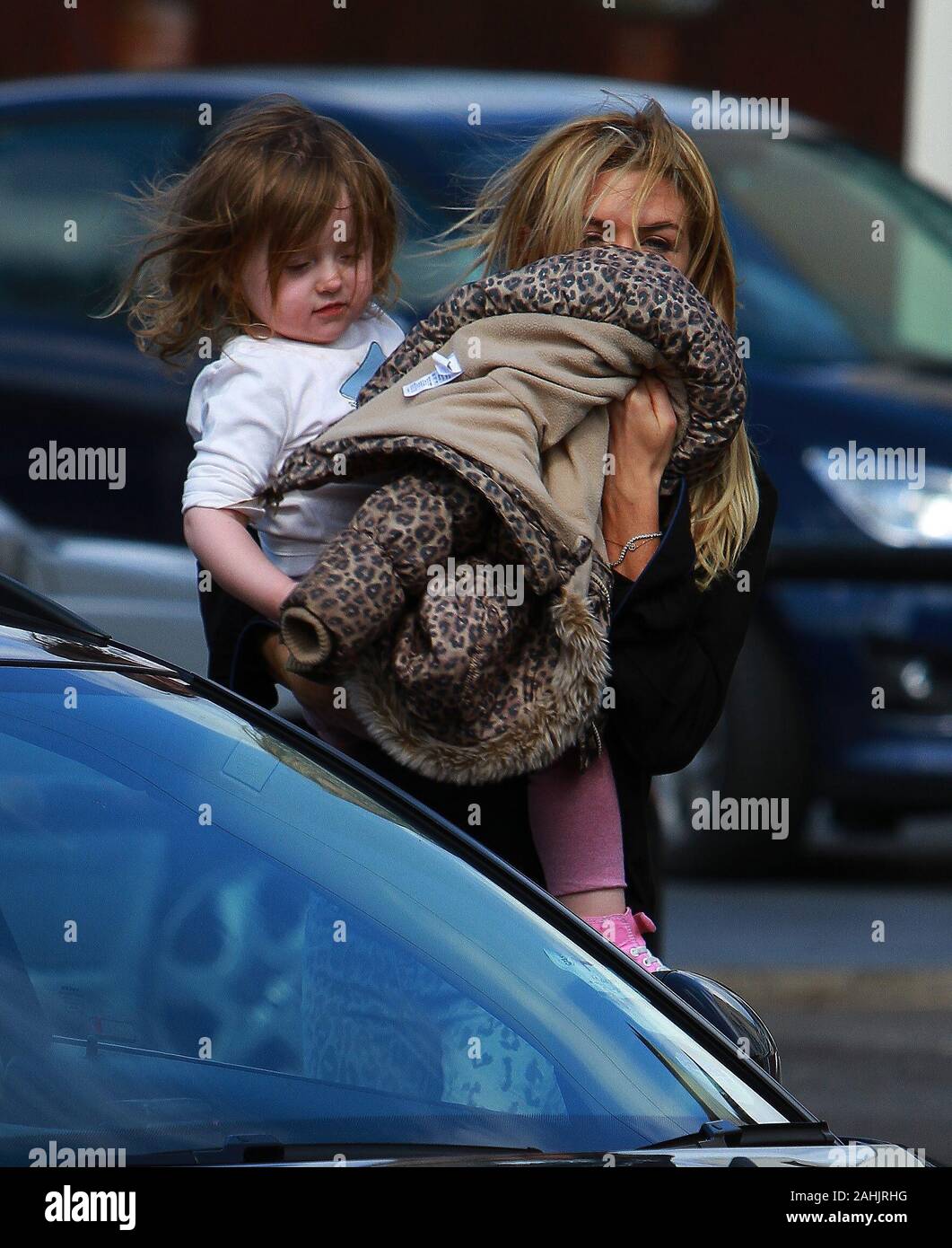 Liverpool, Großbritannien, Abbey Clancy visits Friseure credit Ian Fairbrother/Alamy Stockfotos Stockfoto