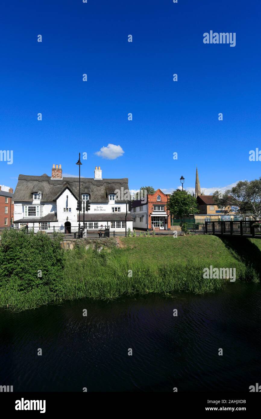 Sommer, das Olde White Horse Pub, Spalding Stadt; Lincolnshire County; England; UK Stockfoto