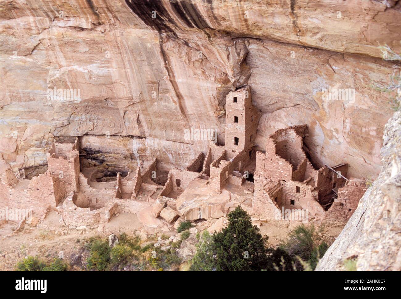 Square Tower House, Mesa Verde, Colorado Stockfoto