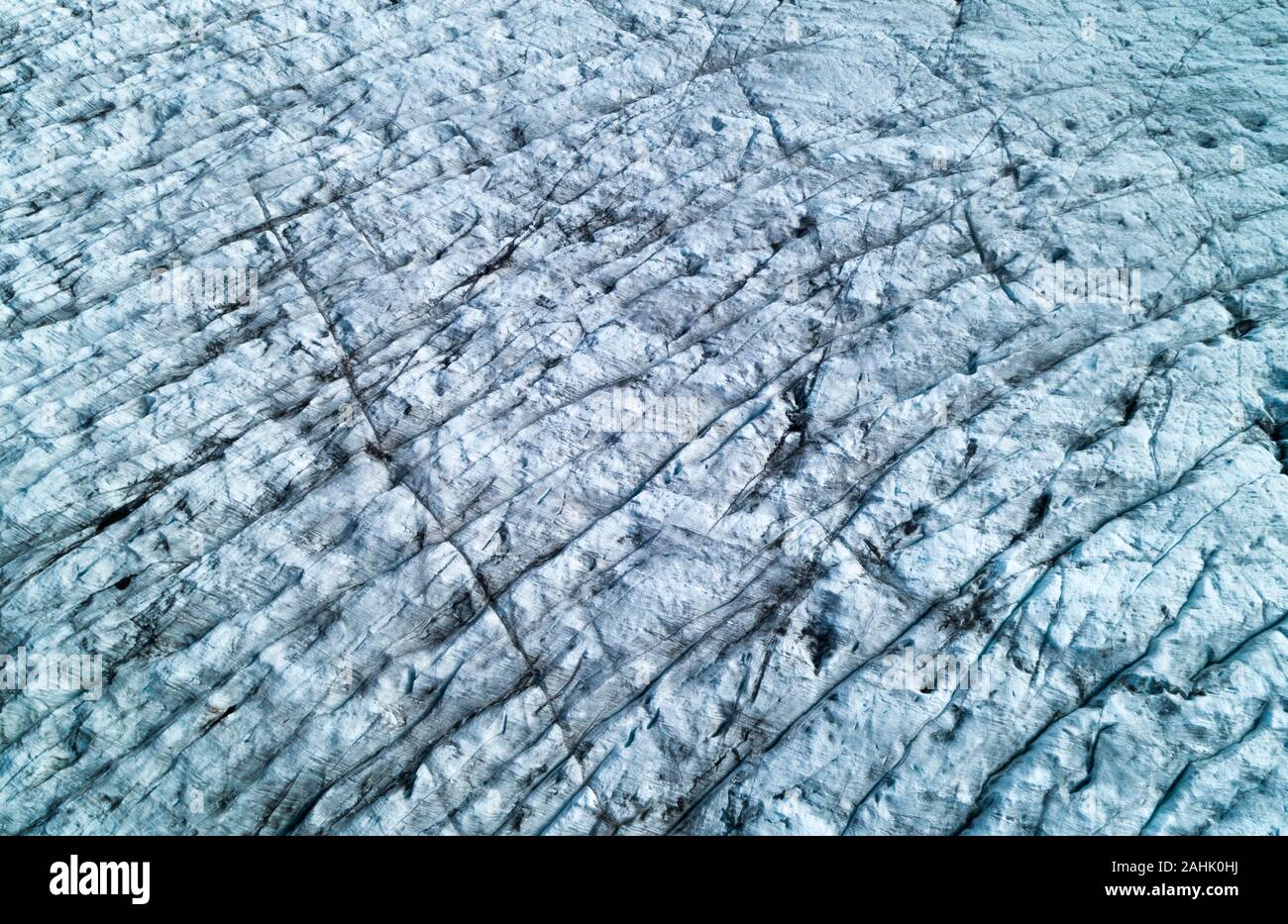 Blick auf den Gletscher, Skaftafell, Island Stockfoto