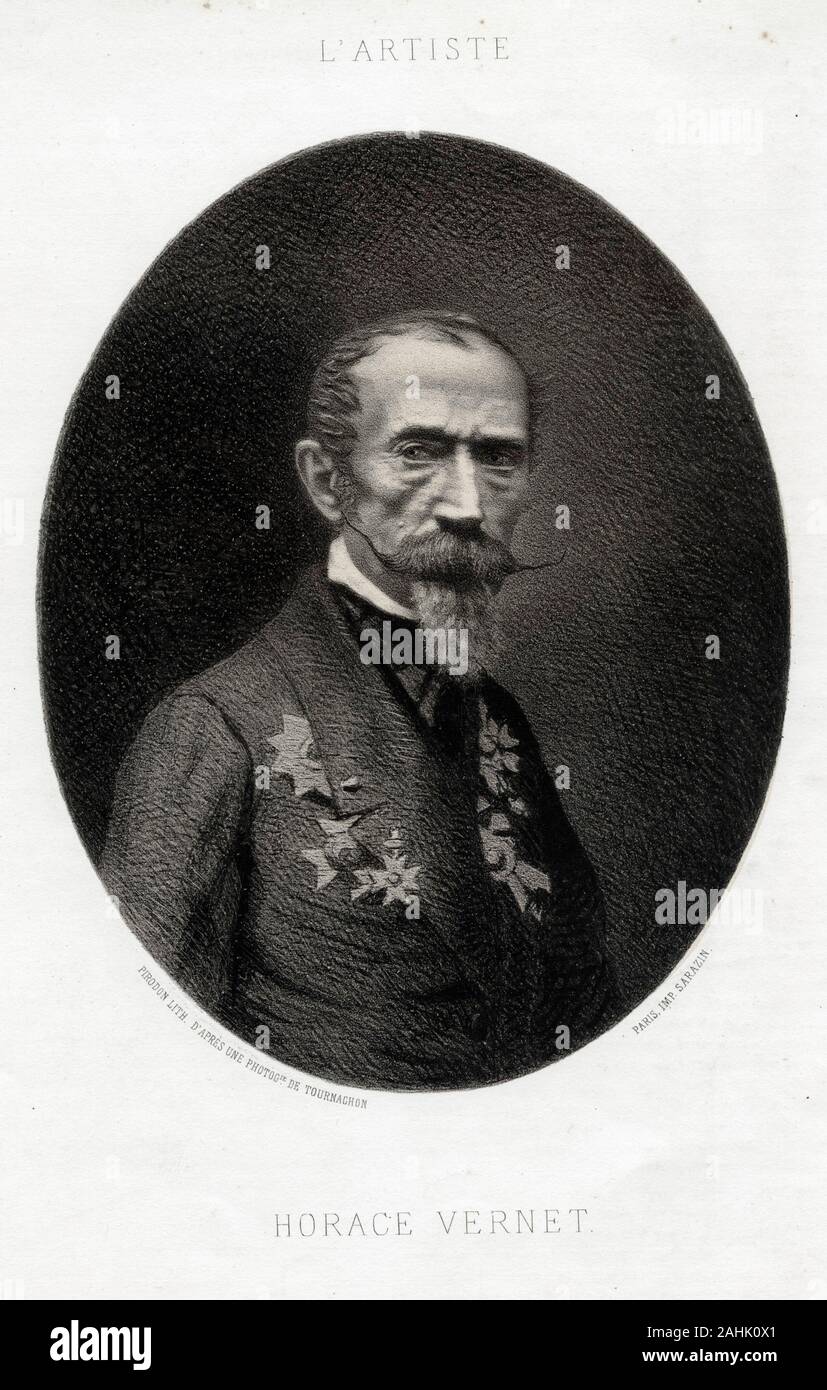 Horace Vernet, von Adrien Tournachon, ca 1858 Stockfoto