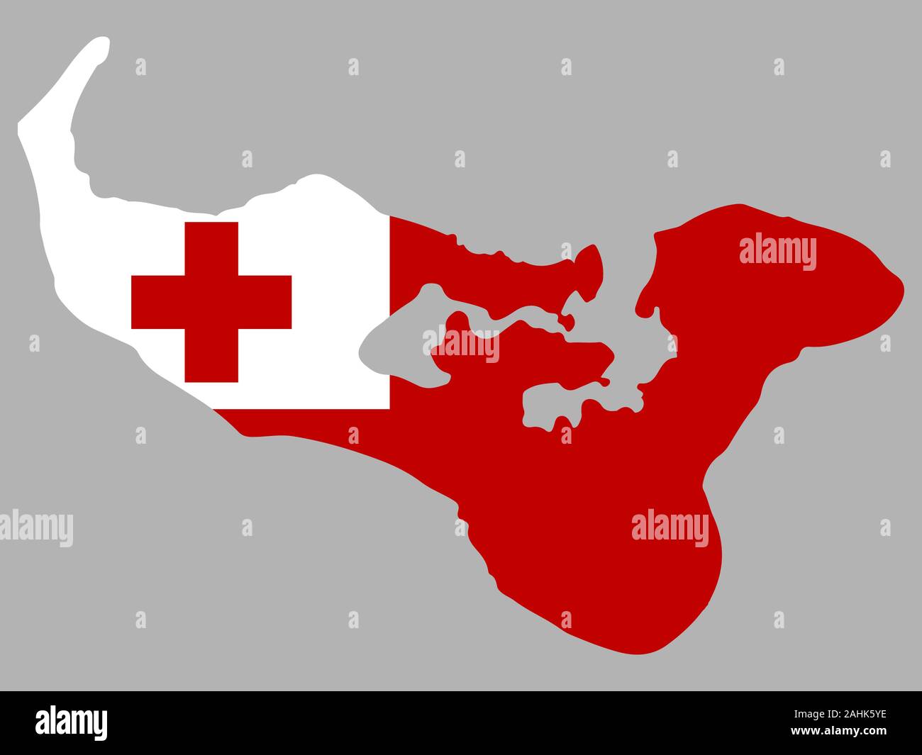 Tonga Karte Flagge Vektor Illustration eps 10 Stock Vektor