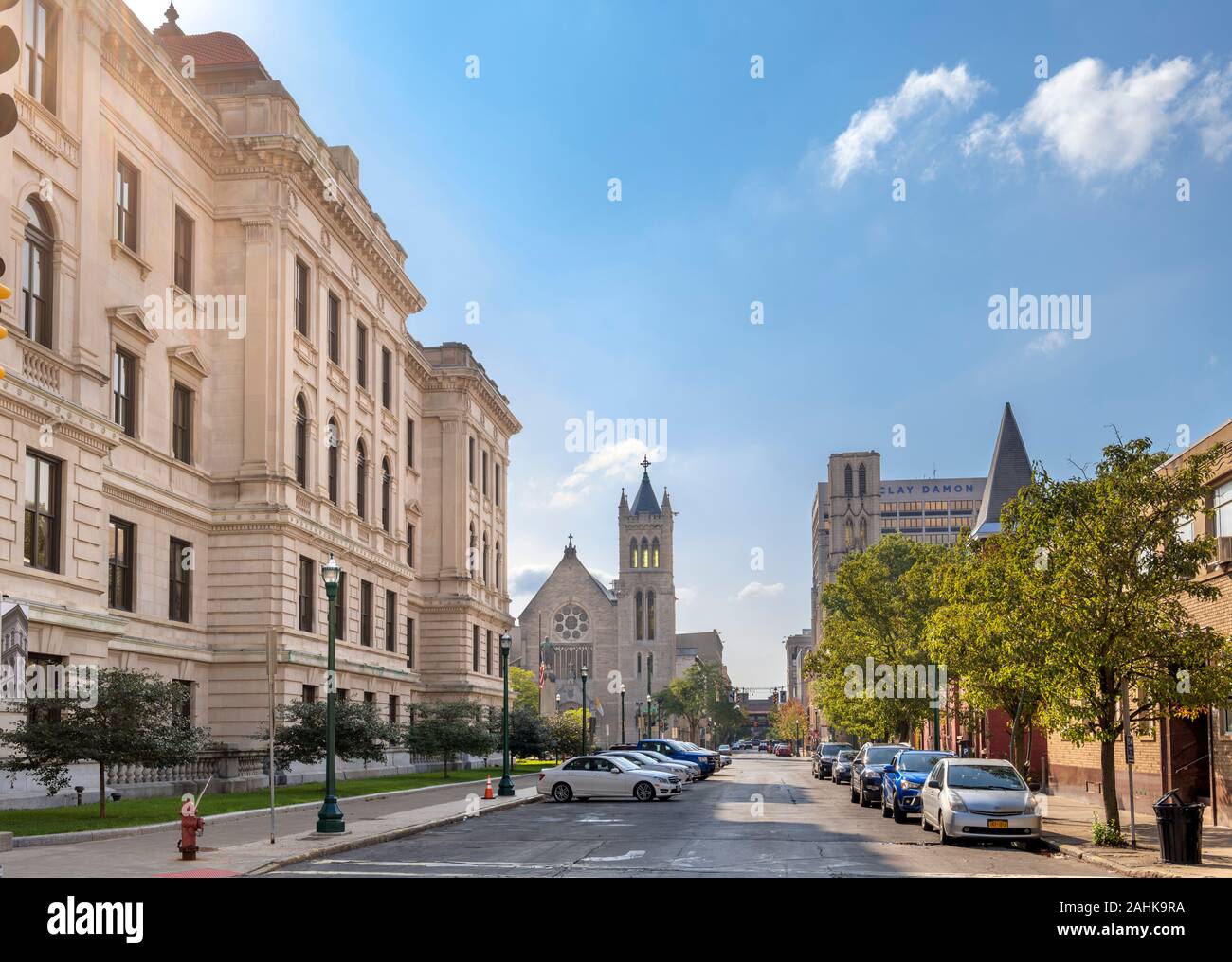 East Jefferson Street in der Innenstadt von Syracuse, New York State, USA Stockfoto