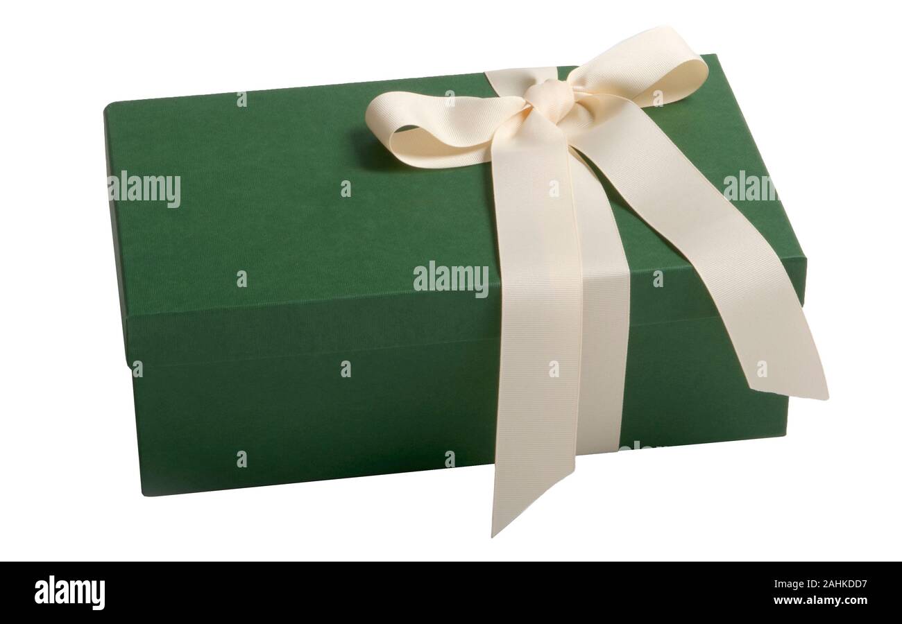 Grünes Geschenk-Box Stockfoto