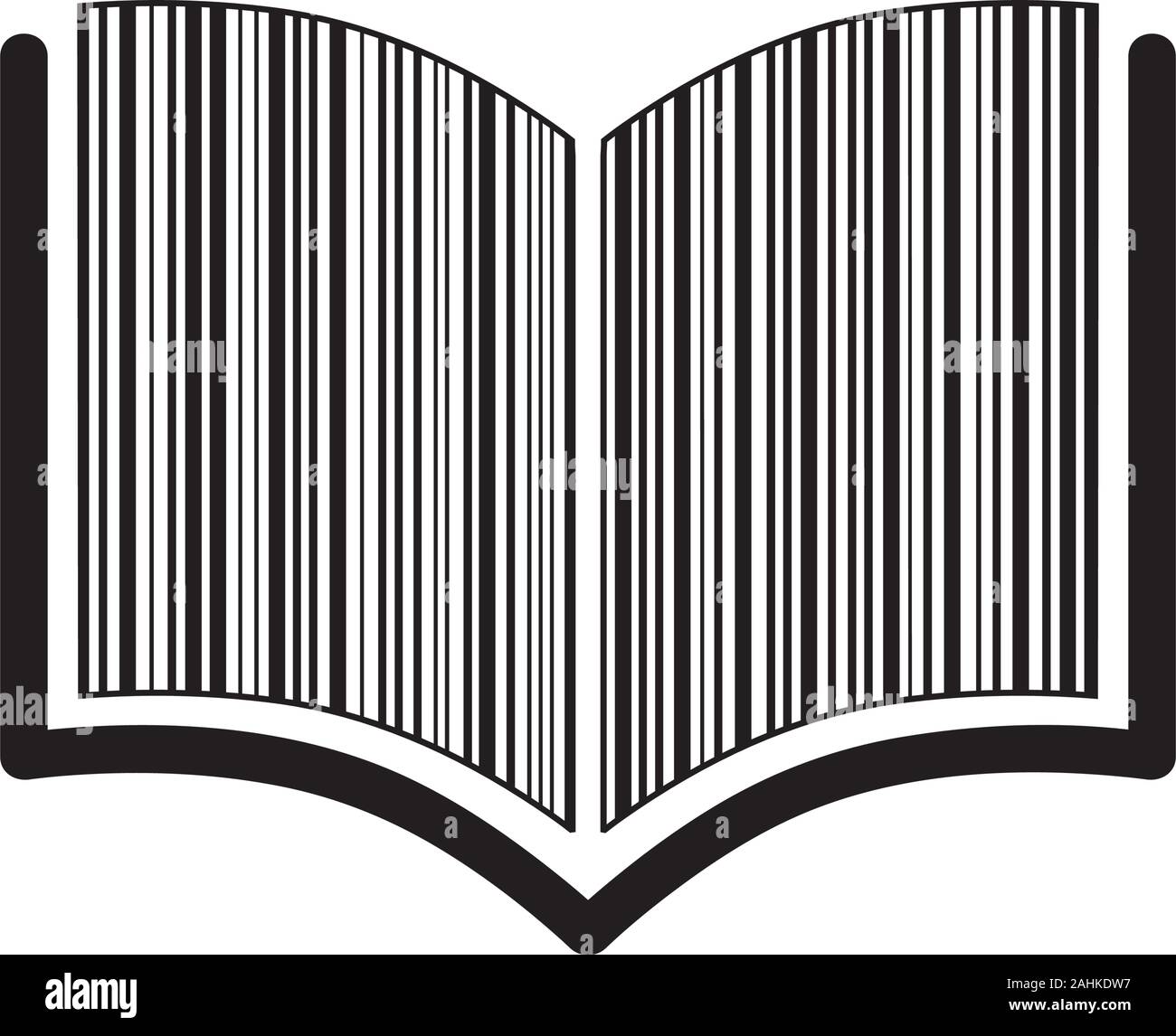 Barcode schwarze Streifen im Buch Stock Vektor