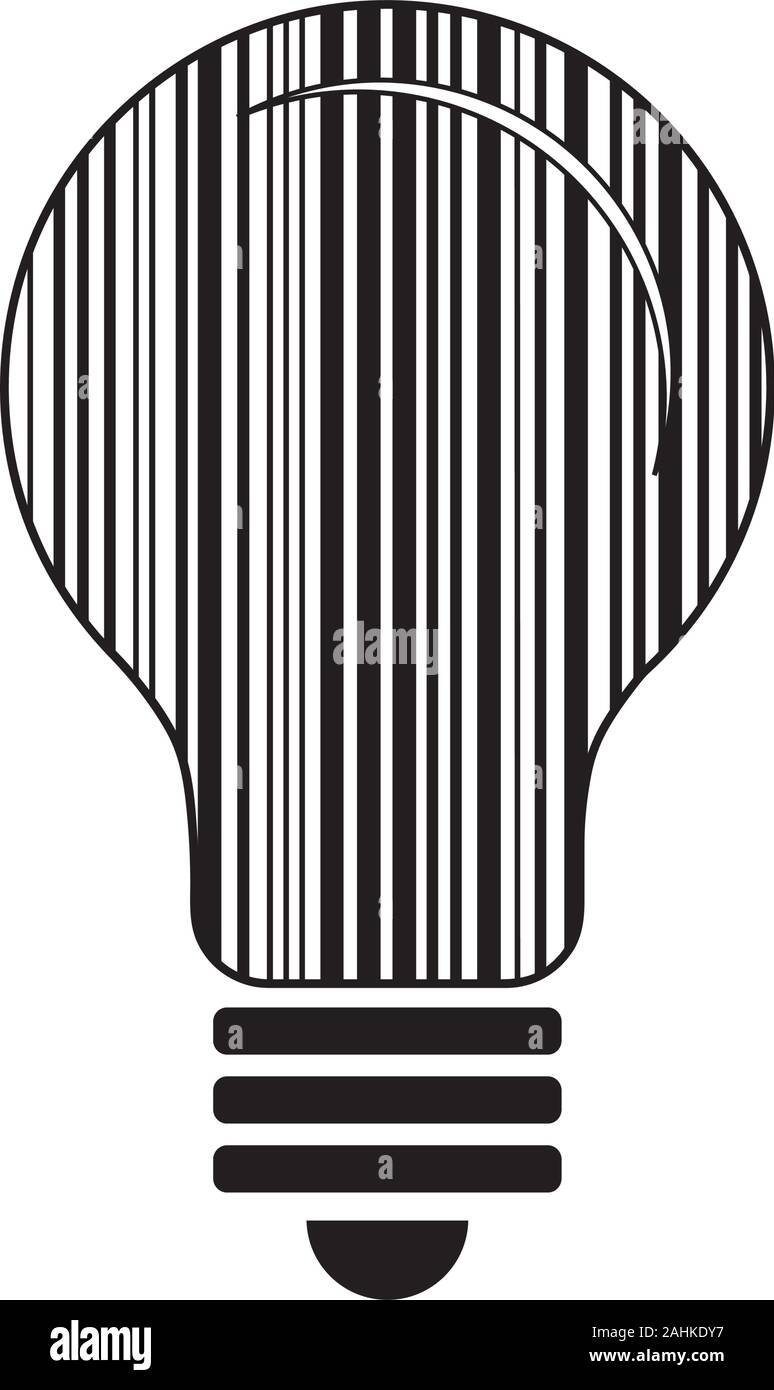 Schwarze Streifen in der Glühlampe Stock Vektor