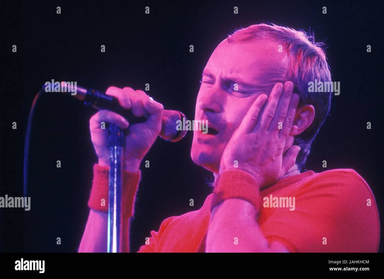 Phil Collins Genesis. Abacab tour Konzert in München Olympiahalle 1981 Stockfoto