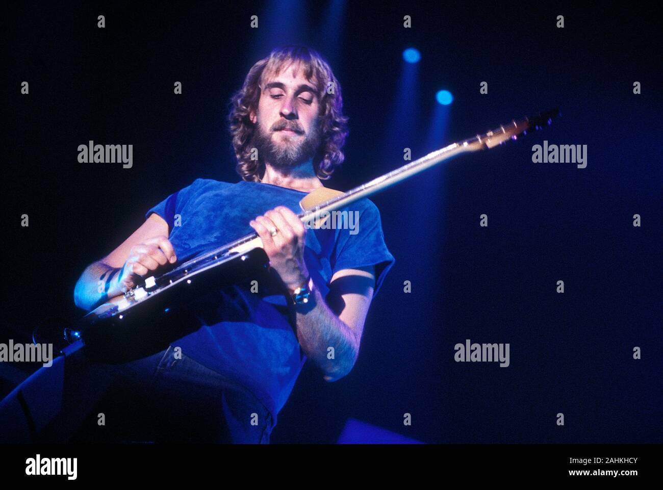 Mike Rutherford Genesis. Abacab tour Konzert in München Olympiahalle 1981 Stockfoto