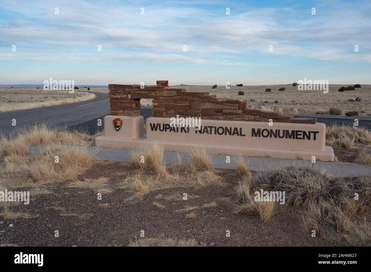 Wupatki National Monument anmelden Arizona Stockfoto