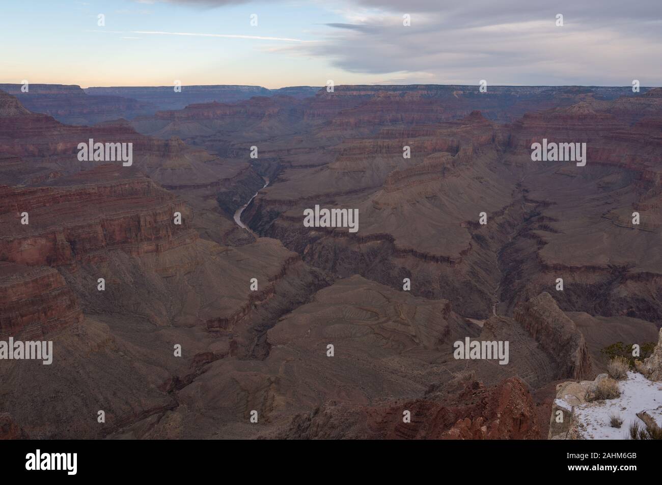 Blick auf den Grand Canyon vom South Rim gesehen Stockfoto