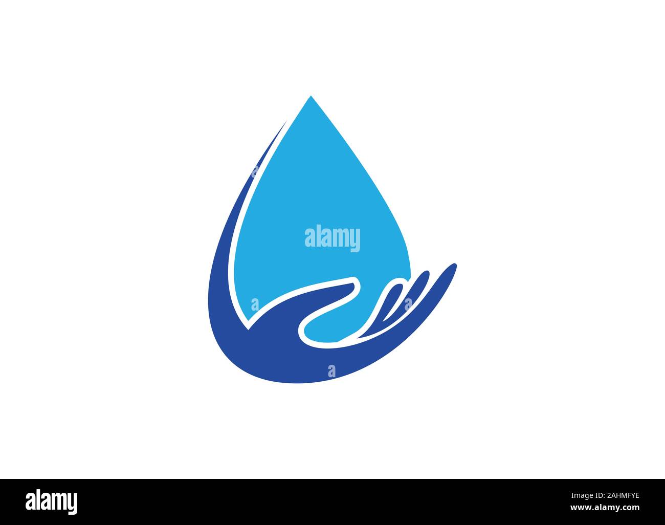 Abstrakte Wassertropfen logo Symbol auf weißem Hintergrund, Wasser tropfen Logo Vorlage. Natürliche Tropfen Wasser Spa Logo Vorlage Illustration Design Stock Vektor