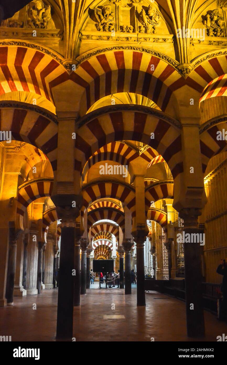 Cordoba Mesquite Moschee. Dom - Moschee in Andalusien, ein UNESCO-Weltkulturerbe. Stockfoto